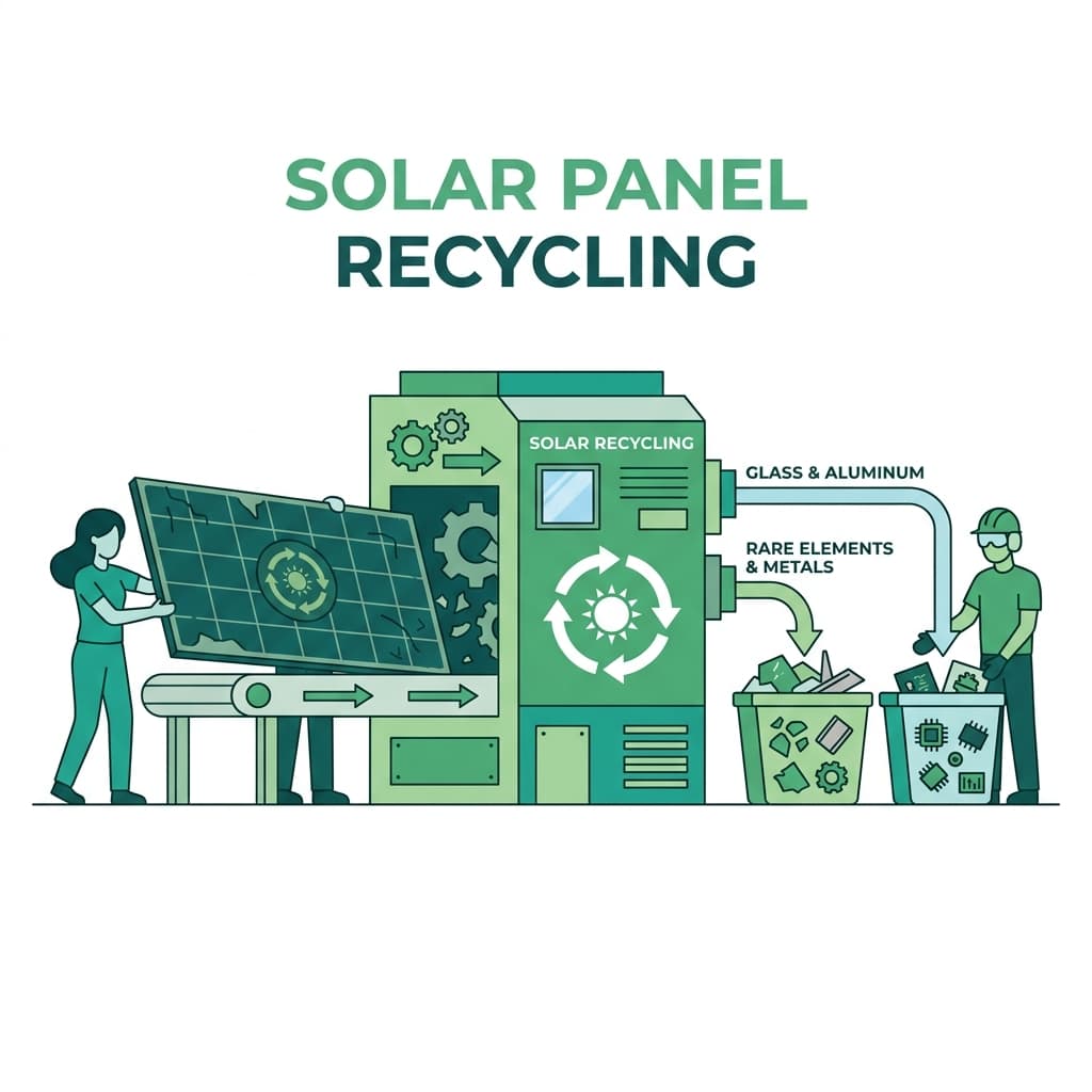 Solar panel recycling process